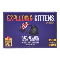 Exploding Kittens UK Edition - Proper Cheeky Fun for British Family Game Nights - Hilarious Card Games for Ages 7 and Up - 56 Cards Exploding Kittens