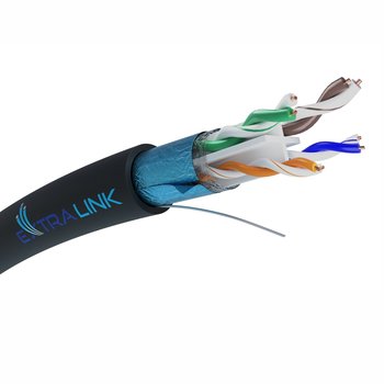 Extralink CAT6 FTP (F/UTP) V2 Zewnętrzny | Kabel sieciowy skrętka | 25M - EXTRALINK