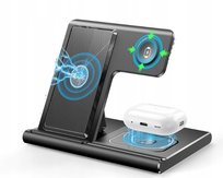 EXW HYS03 Bezprzewodowa Stacja Ładująca 3 w 1 czarny