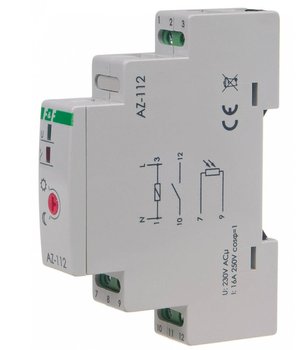 F&F AZ-112-LED Automat zmierzchowy AZ-112-LED z zewnętrzną sondą, przekaźnik InRush16 A (160 A/20 ms) - F&F