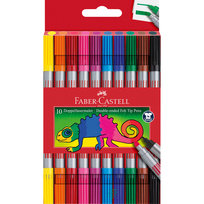 Faber-Castell, Flamastry dwustronne, 10 sztuk