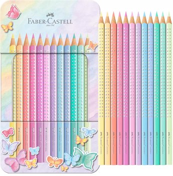 FABER-CASTELL, Kredki Sparkle METAL PASTEL, 12 kolorów - Faber-Castell