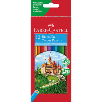 Faber-Castell, Kredki w drewnianej oprawie z temperówką, 12 kolorów - Faber-Castell