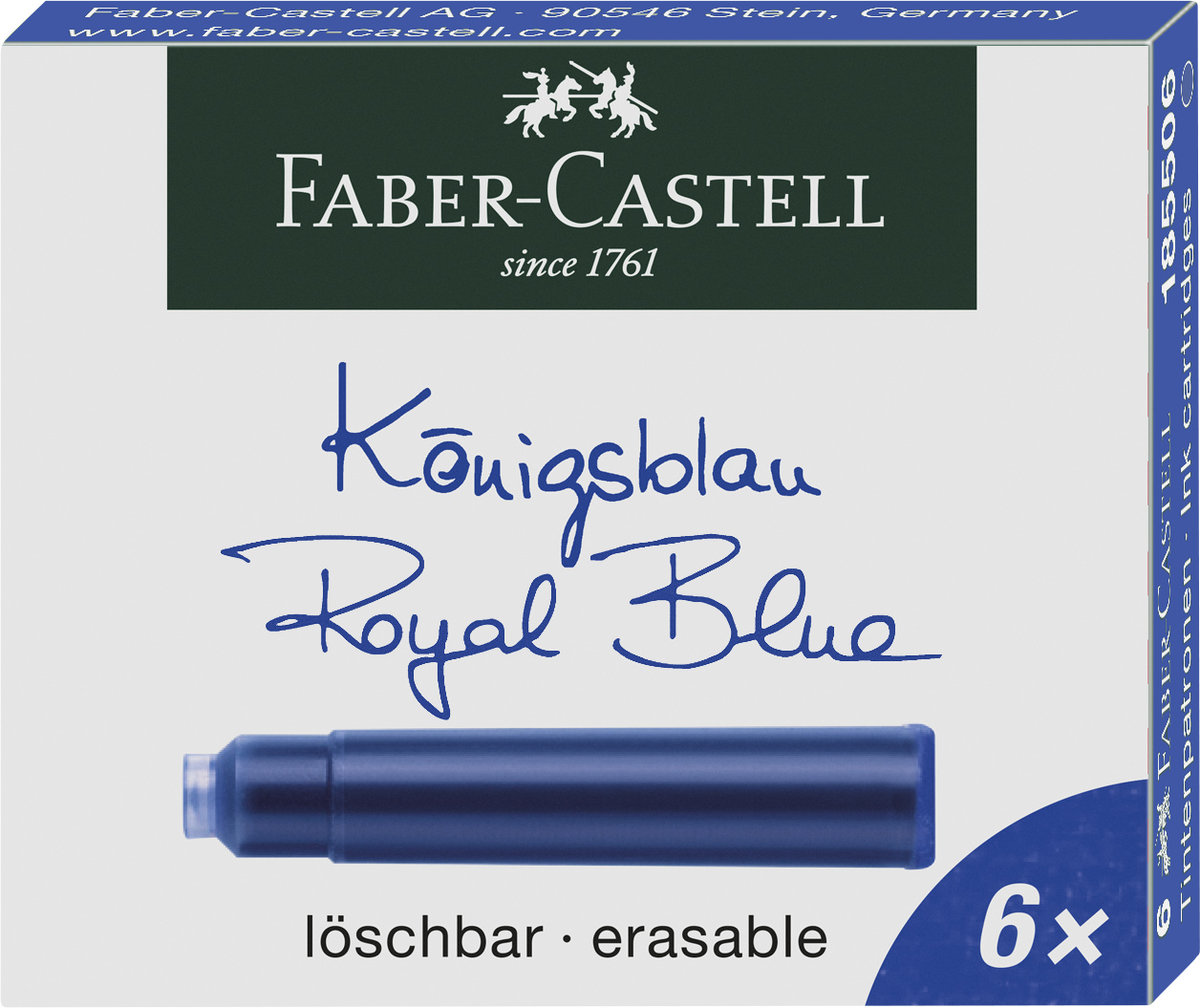 Фото - Аксесуар Faber-Castell , Naboje atramentowe krótke niebieskie 6 sztuk 