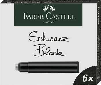 Faber-Castell, Naboje atramentowe krótkie, czarne, 6 sztuk - Faber-Castell