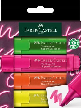 FABER-CASTELL Zakreślacz 1546 Super Neon 4 kolory - Faber-Castell