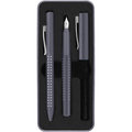 Faber-Castell, Zestaw prezentowy Grip z piórem wiecznym i długopisem, szary - Faber-Castell