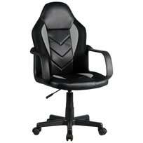 FABRYKA MEBLI AKORD, Fotel gamingowy FURNITURE 4 GAMERS FG-C18, czarno-szary, 93-105 cm