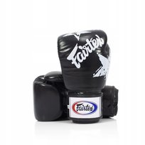 Fairtex Rękawice Bokserskie ze skóry naturalnej BGV1 Nation Czarne 10oz
