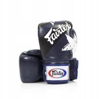 Fairtex Rękawice Bokserskie ze skóry naturalnej BGV1 Nation Niebieskie 12oz