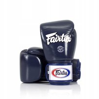 Fairtex Rękawice Bokserskie ze skóry naturalnej BGV1 Niebieski 10oz