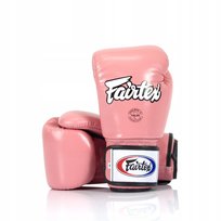 Fairtex Rękawice Bokserskie ze skóry naturalnej BGV1 Różowe 8oz