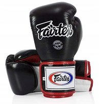 Fairtex Rękawice Bokserskie ze skóry naturalnej BGV5 Czarne 10oz