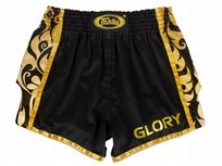 Fairtex Spodenki Muay Thai BSG1 Glory Czarne/Złote XL