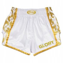 Fairtex Spodenki Muay Thai BSG2 Glory Białe/Złote S