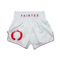 Fairtex Spodenki Muay Thai ENSO BS1918 Białe/Czerwone S