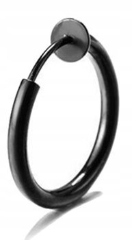 Fake piercing sztuczny kolczyk do nosa kolor czarny 10 mm - Nefryt