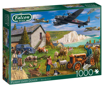 Falcon, puzzle, Lot nad Dover / Anglia, 1000 el. - Falcon