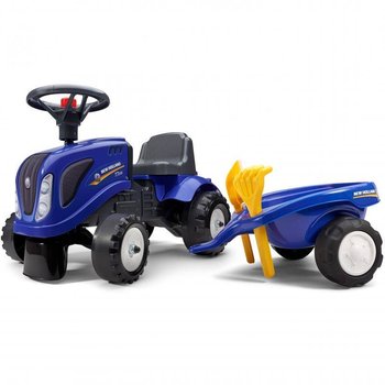 Falk Traktorek Baby New Holland Niebieski Z Przyczepką + Akc. Od 1 Roku - FALK