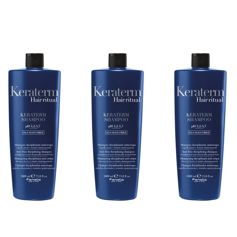 Empik Fanola Keraterm Szampon Po Zabiegu Keratynowego Prostowania Włosów 3x1000ml