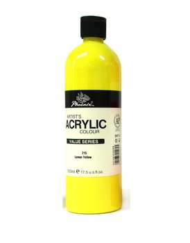 Farba akrylowa 215 -Lemon Yellow, 500 ml - PHOENIX