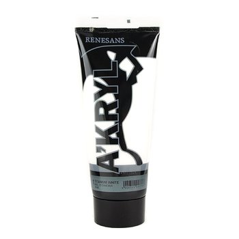 Farba akrylowa Akryl 200 ml biała - Renesans