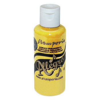 Farba akrylowa, Allegro, żółta, 59 ml - Stamperia