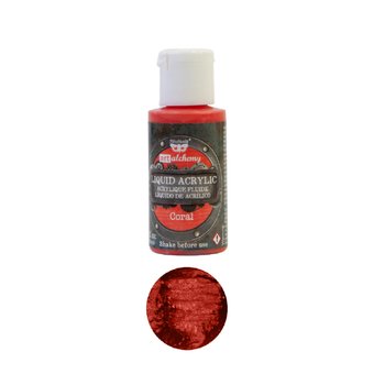 Farba akrylowa Finnabair Art Alchemy - Liquid Acrylic - CORAL 30ml - Finnabair