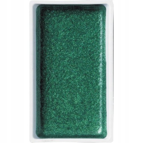 Kuretake Gansai Tambi - Ricarica Acquerello Verde A Pois, Vassoio 48x28x10mm, Pittura Giapponese Tradizionale