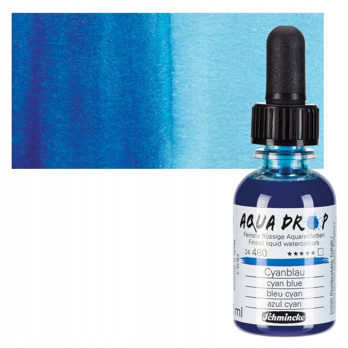 Marka Drop Farba akwarelowa Schmincke Aqua drop cyjanowy niebieski 30 ml. 480 ...