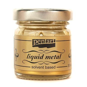 Farba ciekły metal 30 ml Pentart - złoty antyczny - Pentart