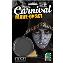 Farba do malowania twarzy z gąbką, szara, 10 g