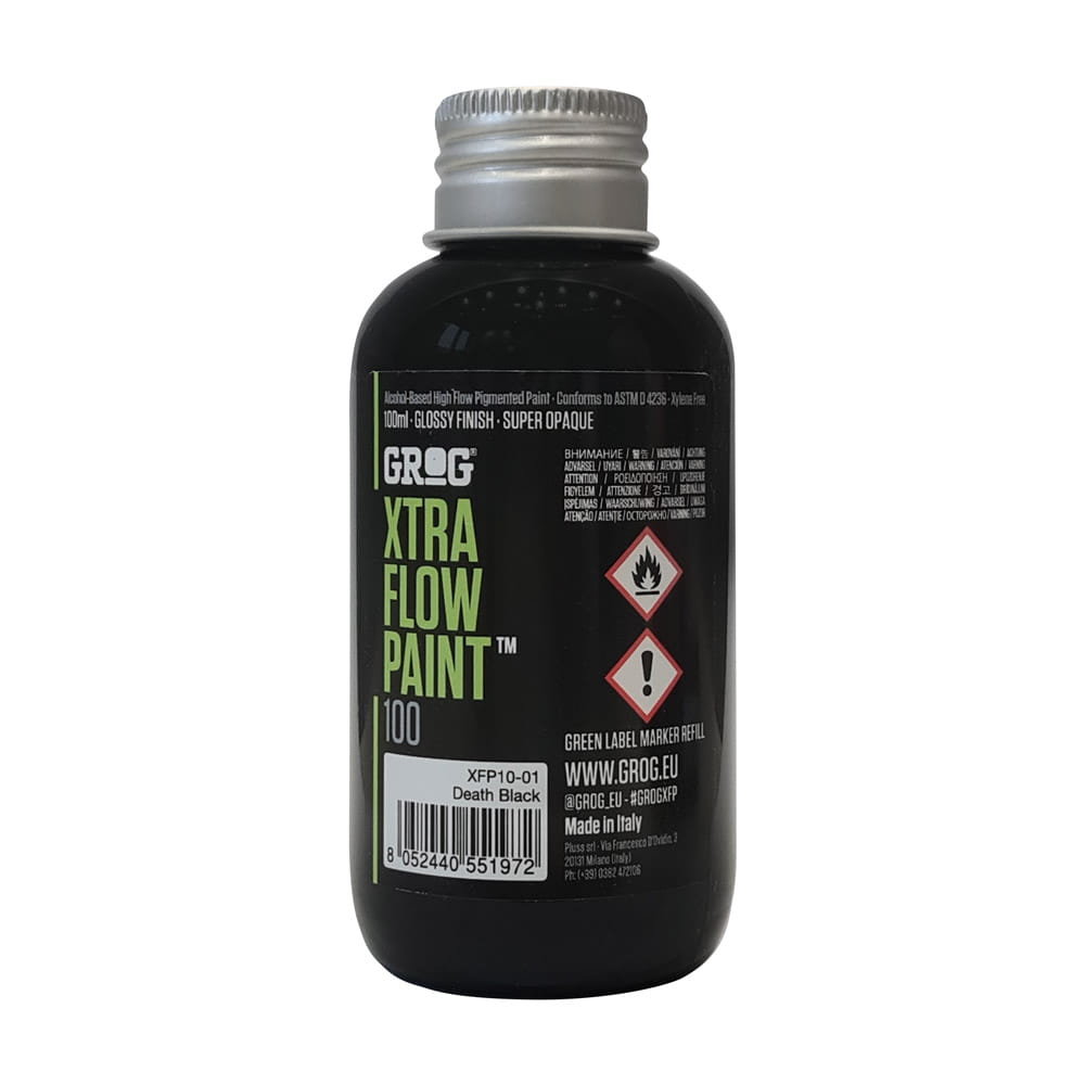 Farba Grog Xtra Flow Paint 100 ml - death black - Inna marka