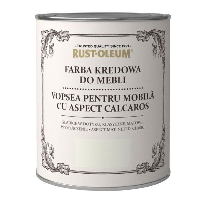 Farba kredowa do mebli Rust-Oleum matowa 750ml biała kreda-Zdjęcie-0