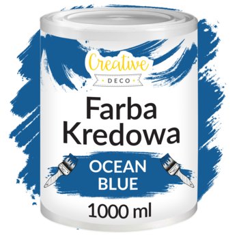 Farba kredowa niebieska do renowacji dekoracji mebli drewna granatowa 1L - Creative Deco