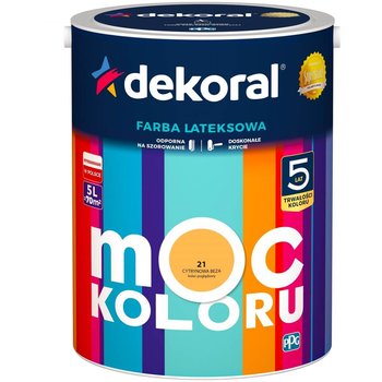 Farba Lateksowa Moc Koloru Cytrynowa Beza 5L Dekoral - dekoral