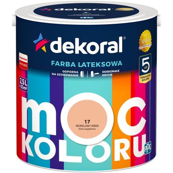 Farba Lateksowa Moc Koloru Morelowy Krem 5L Dekoral - dekoral