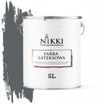FARBA LATEKSOWA ŚCIENNA KOLOR ANTRACYT H0912 5L GŁĘBOKI MAT DO ŚCIAN