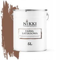 FARBA LATEKSOWA ŚCIENNA KOLOR CZEKOLADOWY H4515 5L GŁĘBOKI MAT DO ŚCIAN