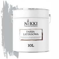 FARBA LATEKSOWA ŚCIENNA KOLOR SZARY H1050 10L GŁĘBOKI MAT DO ŚCIAN SUFITÓW