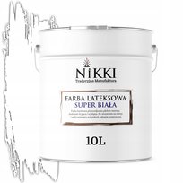 FARBA LATEKSOWA SUPER BIAŁA ŚNIEŻNA NIESKAZITELNA BIEL DO ŚCIAN SUFITU 10L