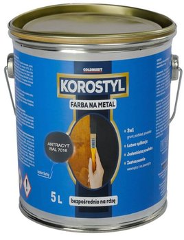 Farba Na Metal 3W1 Korostyl Antracyt Ral 7016 5L Goldmurit - Goldmurit