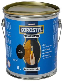 Farba Na Metal 3W1 Korostyl Czarny Ral 9005 5L Goldmurit - Goldmurit