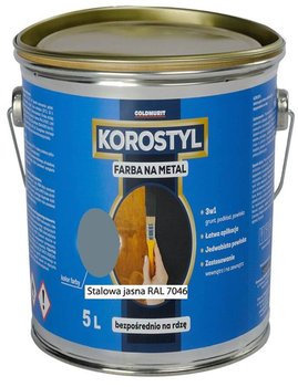 Farba Na Metal 3W1 Korostyl Stalowy Ral 7046 5L Goldmurit - Goldmurit