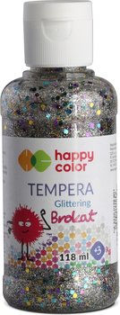 Farba tempera brokatowa, srebrna, 118 ml - Happy Color