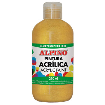 Farba w butelce złota metaliczna akrylowa ALPINO 250 ml - Alpino