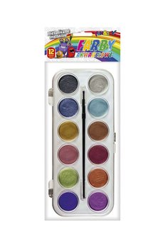 Farby akwarelowe metaliczne 12 kolorów 30mm Fun&Joy 406026 - HASTA