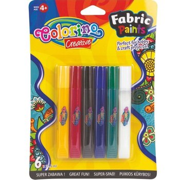 Farby colorino kids do tkanin 6 sztuk 10,5 ml - Patio