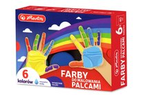 Farby do malowania palcami 6x40ml atest HERLITZ