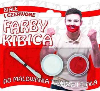 Farby do malowania twarzy kibica biało-czerwone - Titanum